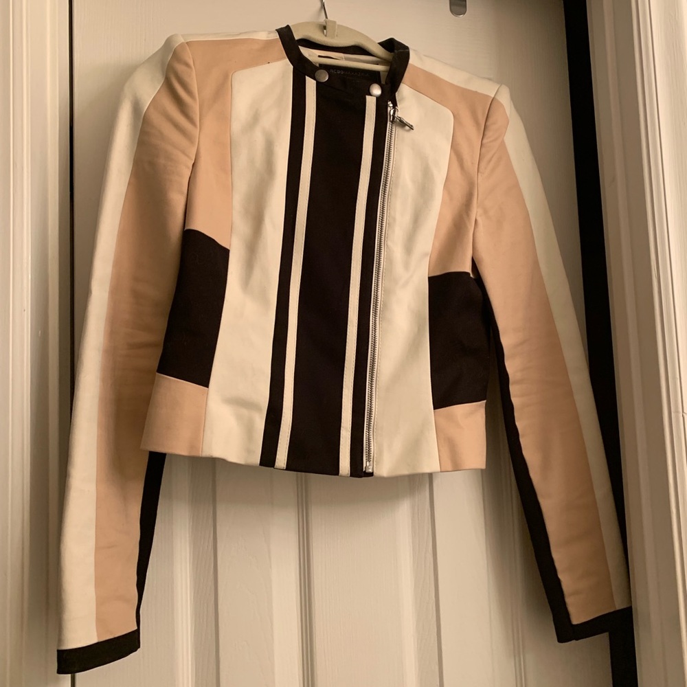BCBG Max Azria Colorblock Blush Moro Jacket